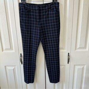 Express Stretch+ Plaid Skinny Mid Rise Trouser Pants Womens Size 10
